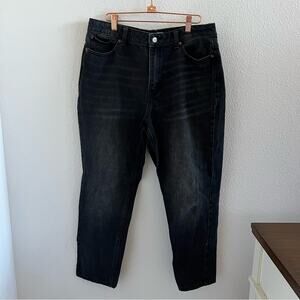 TopShop Mom Jeans Black Wash W32 to Fit L 30
